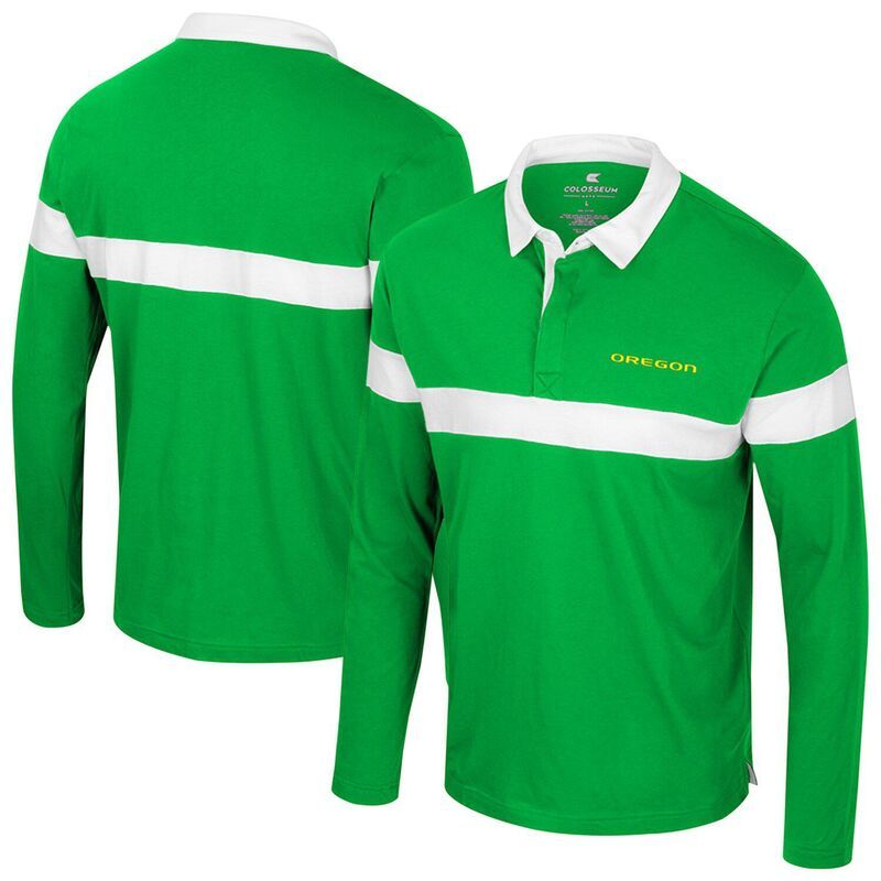 コロシアム メンズ トップス Tシャツ ポロシャツ Mens Colosseum Green Oregon Ducks Too Cool For Schoolong Sleeve Polo Uoo G