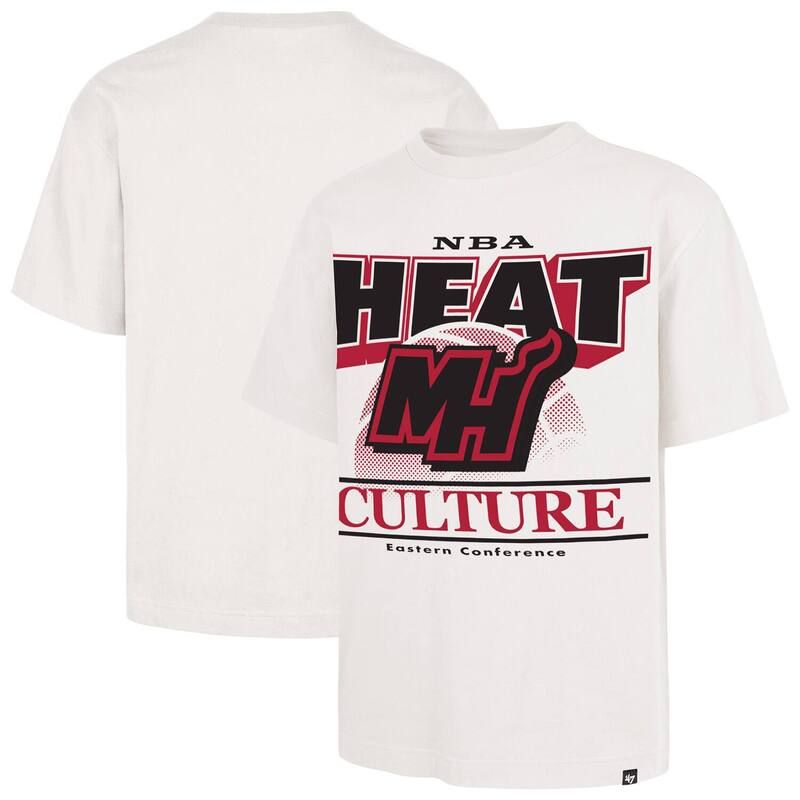 フォーティセブンブランド メンズ トップス Tシャツ 47 Brand Mens 47 White Miami Heat City Edition Shifty Foundation TShirt H 12,464円