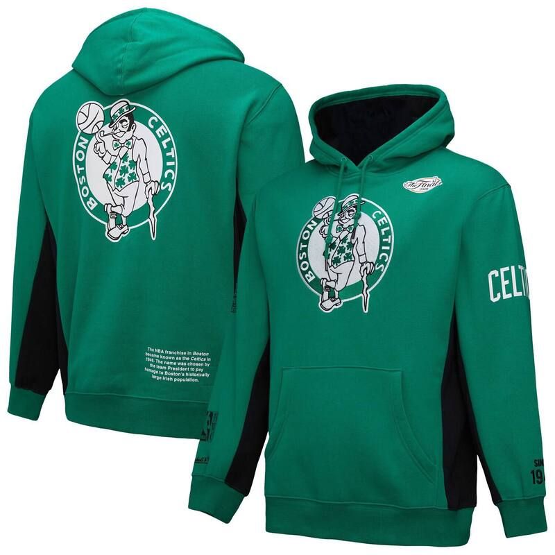 ミッチェルネス メンズ トップス Tシャツ フリース パーカー Mens Mitchell Ness Kelly Green Boston Celtics Hardwood Classics Team