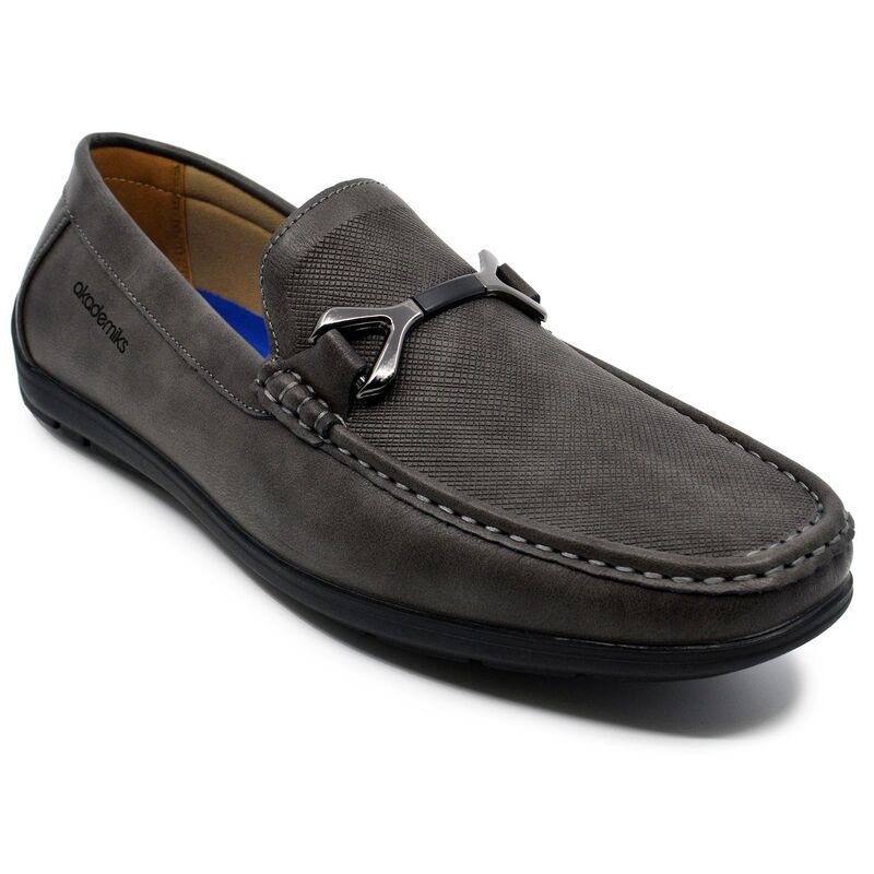 アカデミクス メンズ シューズ スリッポン・ローファー Akademiks MenslipOn Comfort Shoes Gray グレー