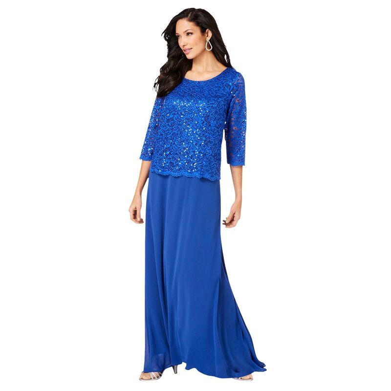 ロアマンズ レディース トップス ワンピース プラスサイズ プチ レース Roamans Womens Plusize Petite Lace Popover Gown Deep Teal ティール