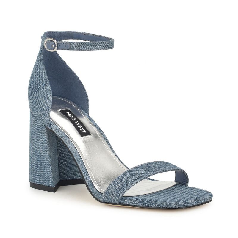 ナインウェスト レディース シューズ パンプス サンダル Nine West Ilea Womens Dressandals Blue Denim デニム