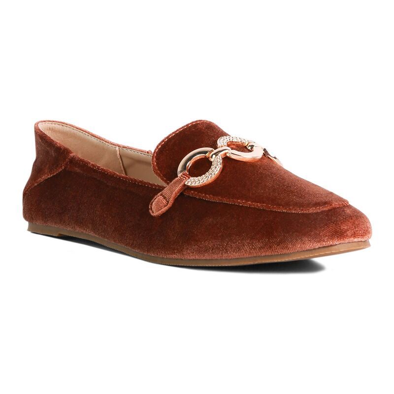 ロンドンラグ レディース シューズ スリッポン・ローファー London Rag Womens Metal Detailoafers Brown ブラウン