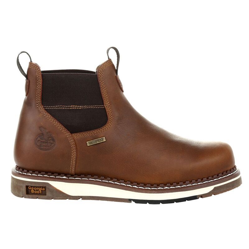 ジョージアブーツ メンズ シューズ ブーツ・レインブーツ Tシャツ チェルシー Georgia Boots Amp LT Mens Waterproof Steel Toe Chelsea Work