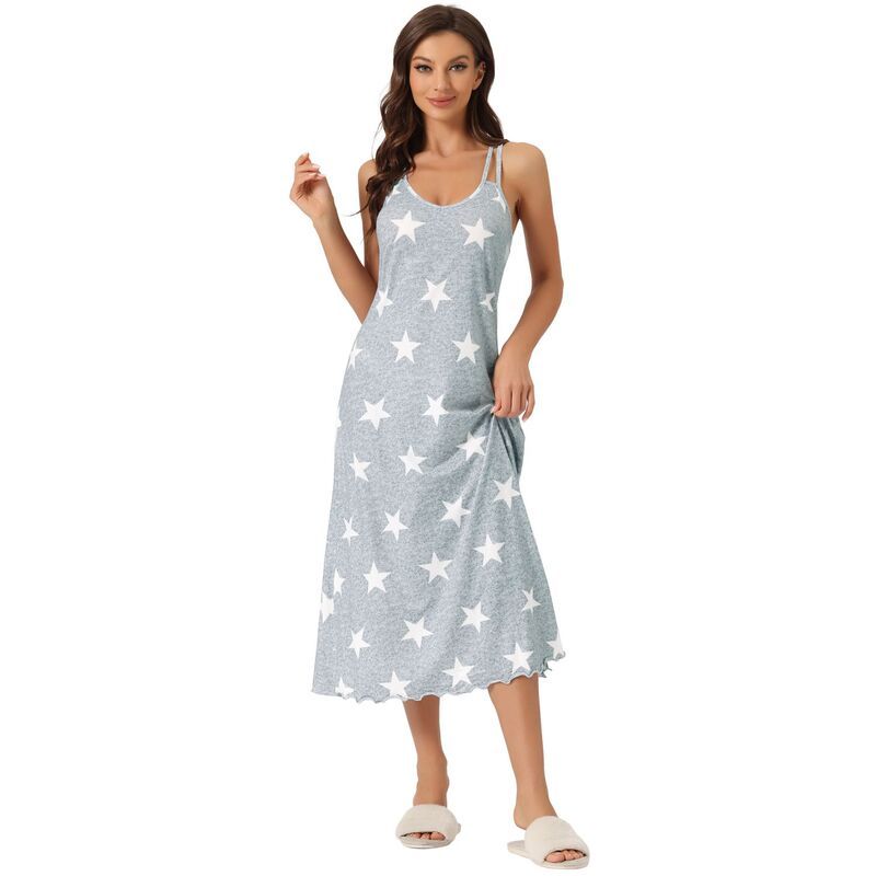 cheibear レディース アンダーウェア ナイトウェア ミディ cheibear Womens Lingerie Nighties Pajama Dress Back Full Slip Cami