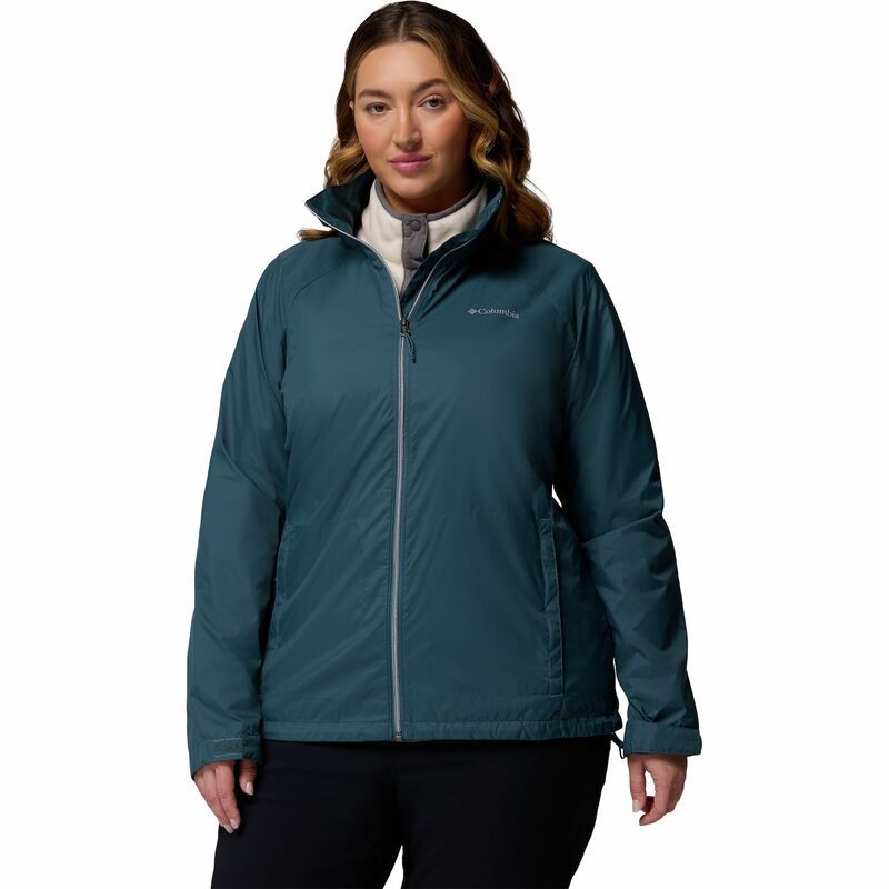 コロンビア レディース アウター ジャケット・ブルゾン プラスサイズ Plusize Columbia Switchback III Hooded Packable Jacket Everblue