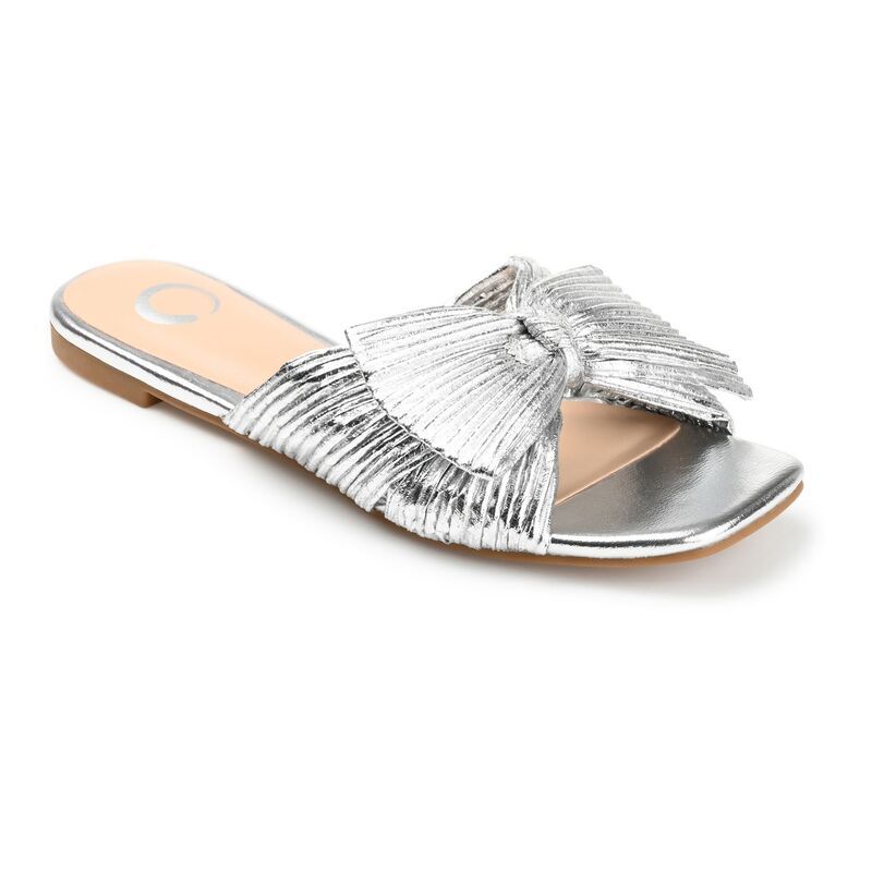 ジュルネ コレクション レディース シューズ サンダル Journee Collection Serlina Womens Tru Comfort Foam Slide Sandal Silver シ