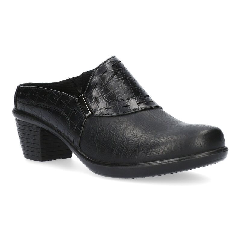 イージーストリート レディース シューズ サンダル Easy Street Cynthia Womens Mules Black Croco ブラック