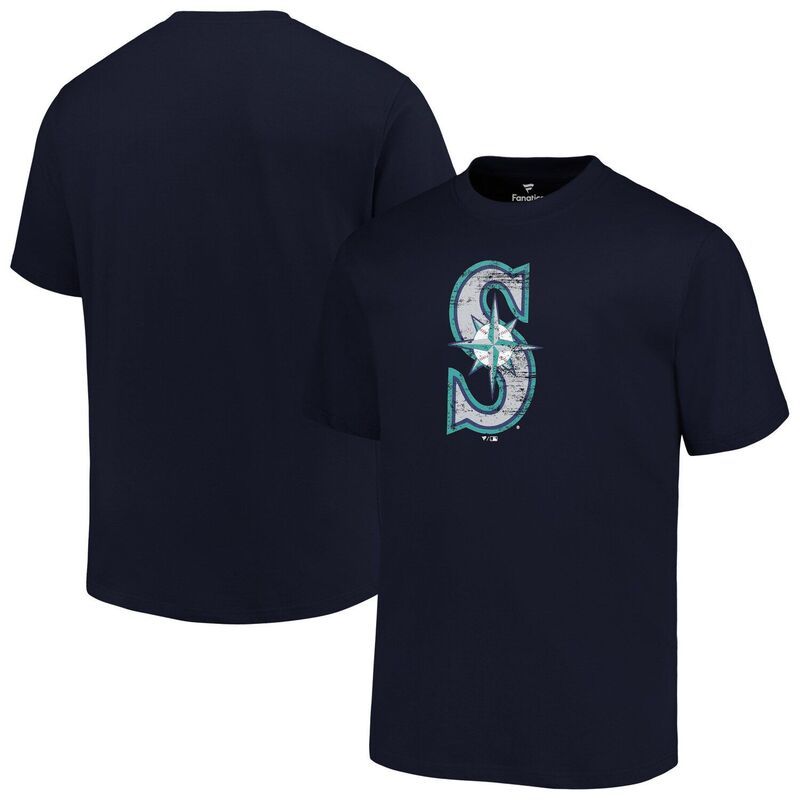 プロファイル メンズ トップス Tシャツ トール ロゴ Mens Profile Navy Seattle Mariners Big Tall Primary Logo TShirt Mns Navy 11,684円