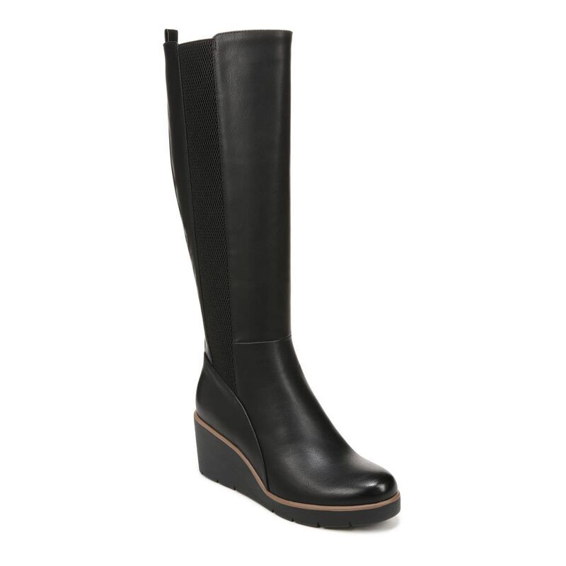 ソウルニュトライザー レディース シューズ ブーツ・レインブーツ トール SOUL Naturalizer Adrian Womens Tall Wedge Boots Black ブラック