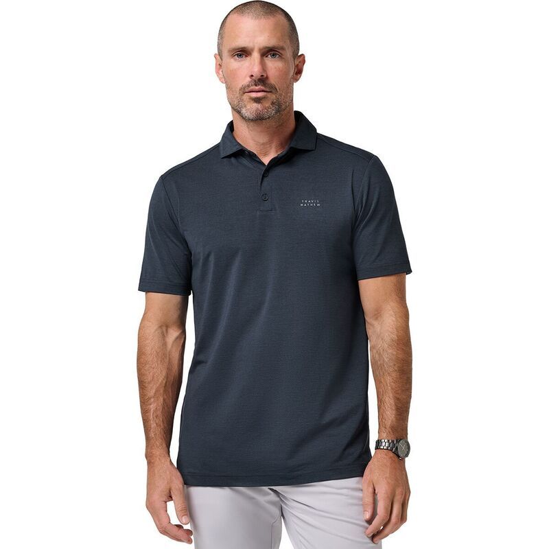トラビスマヒュー メンズ トップス ポロシャツ TravisMathew Heater Active Polo Shirt Mens Total Eclipse