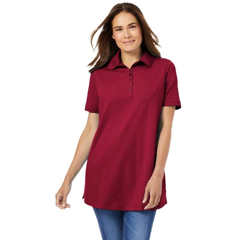 ウーマン ウィズイン レディース トップス Tシャツ ポロシャツ プラスサイズ 半袖 Woman Within Plusize Perfect ShortSleeve Polo Shirt Class 7,300円