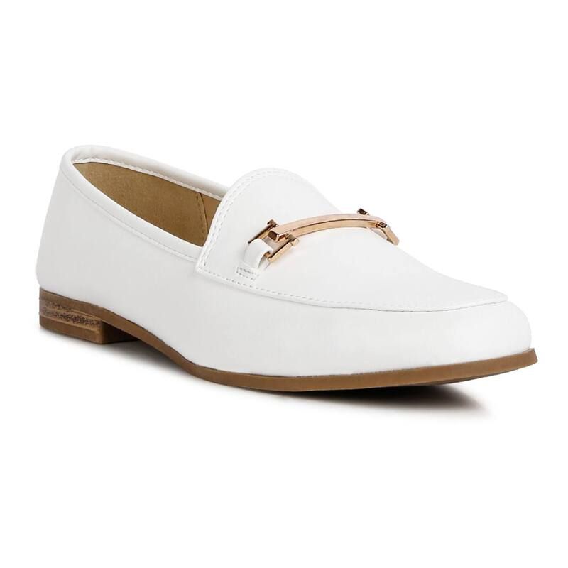 ロンドンラグ レディース シューズ スリッポン・ローファー London Rag Zaara Womens Loafers White ホワイト