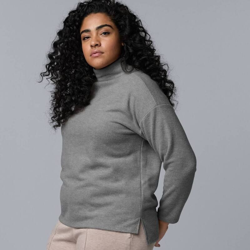 ヴェラウォン レディース トップス Tシャツ タートルネック プラスサイズ ニット Plusize Simply Vera Wang Turtleneck Long Sleeve Brushed Kn 7,489円