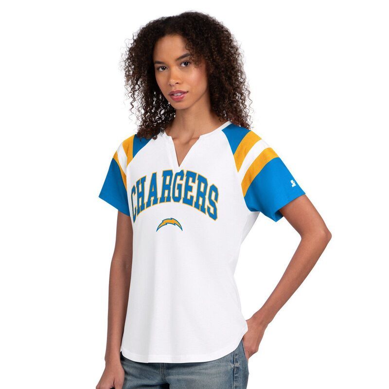 スターター レディース トップス Tシャツ Womenstarter White Los Angeles Chargers Game Onotch Neck TShirt Chg White ホワイト