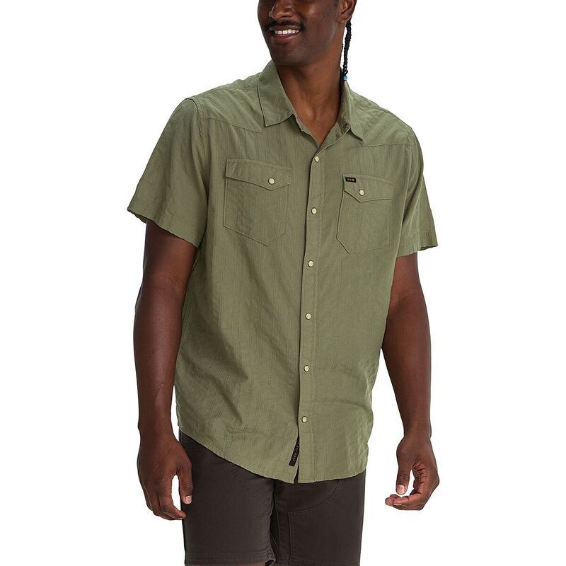 ハウラーブラザーズ メンズ トップス シャツ Howler Brothers H Bar B Snapshirt Mens Eyelet StripeCadet ストライプその他