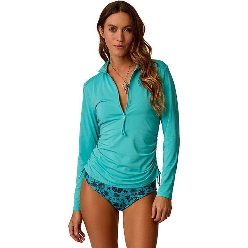 カーブデザイン レディース 水着 トップのみ Carve Designs Cruz Rashguard Womens Aquamarine 16,436円