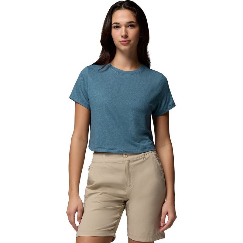 コロンビア レディース トップス Tシャツ 半袖 Columbia Parsons Point ShortSleeve TShirt Womens Everblue Heather ヘザー