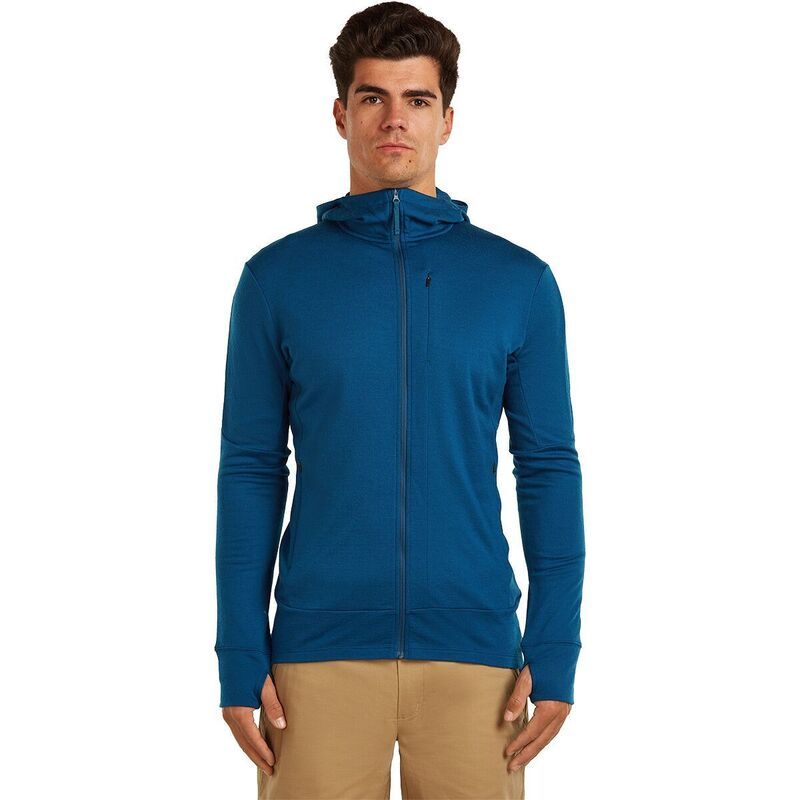 アイスブレーカー メンズ トップス Tシャツ 長袖 パーカー Icebreaker Merino 260 Quantum LongSleeve Zip Hoodie Mens Atlantis