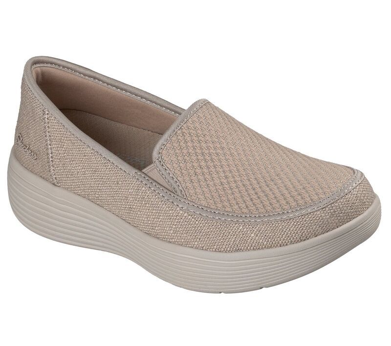スケッチャーズ レディース シューズ サンダル リラックスフィット Skechers Relaxed Fit WomenslipOn Arch Fit Walking Shoes Taupe トープ