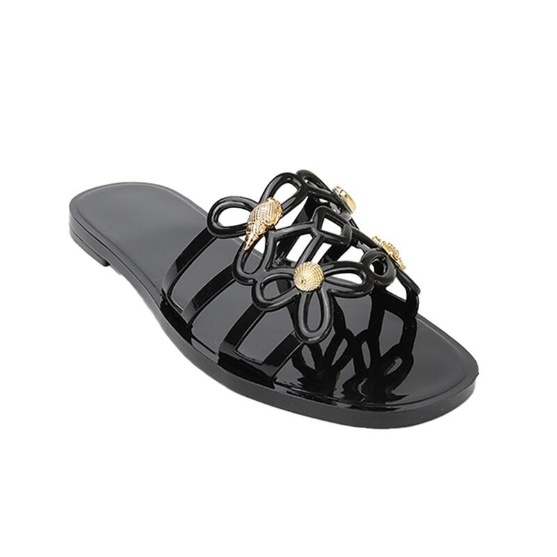 ヨキ レディース シューズ サンダル Yoki Sweety29 Womens Jelly SlipOn Sealife Sandals Black ブラック