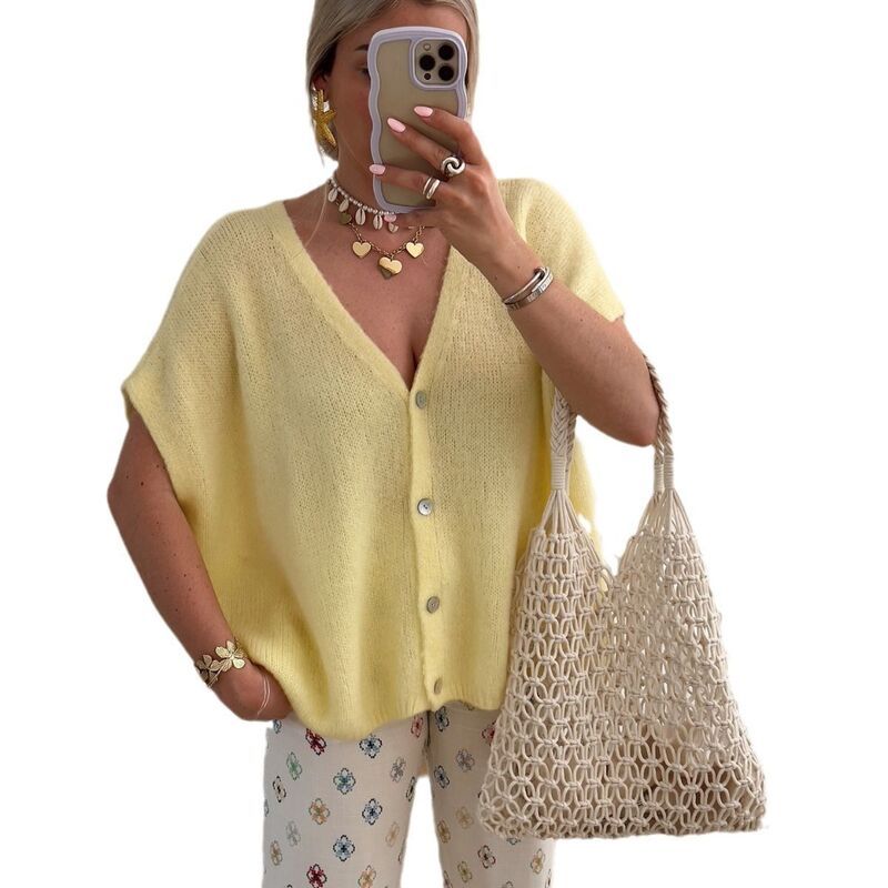 セオリア レディース アウター ニット・セーター Vネック ノースリーブ カーディガン ジャケット Seoria Womensleeveless Vneck Fashionable Casual Kn