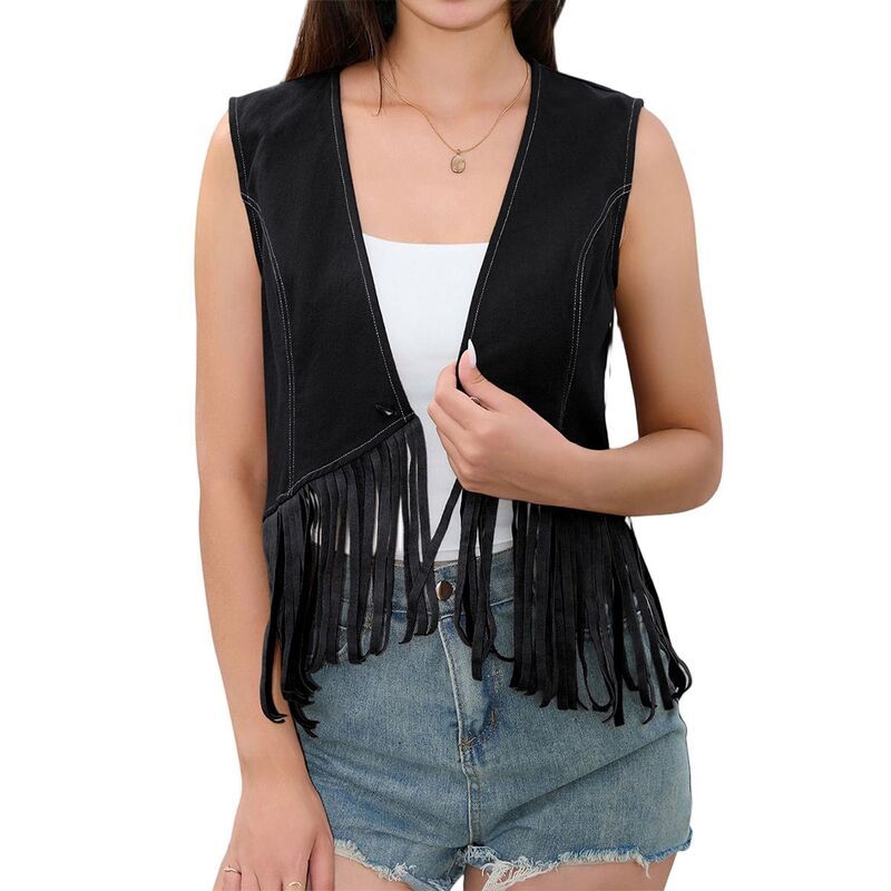 クリアフラワー レディース アウター ニット・セーター ベスト ノースリーブ カーディガン コート フリンジャケット ClearFlower New Tassels Fringe Sleeveless
