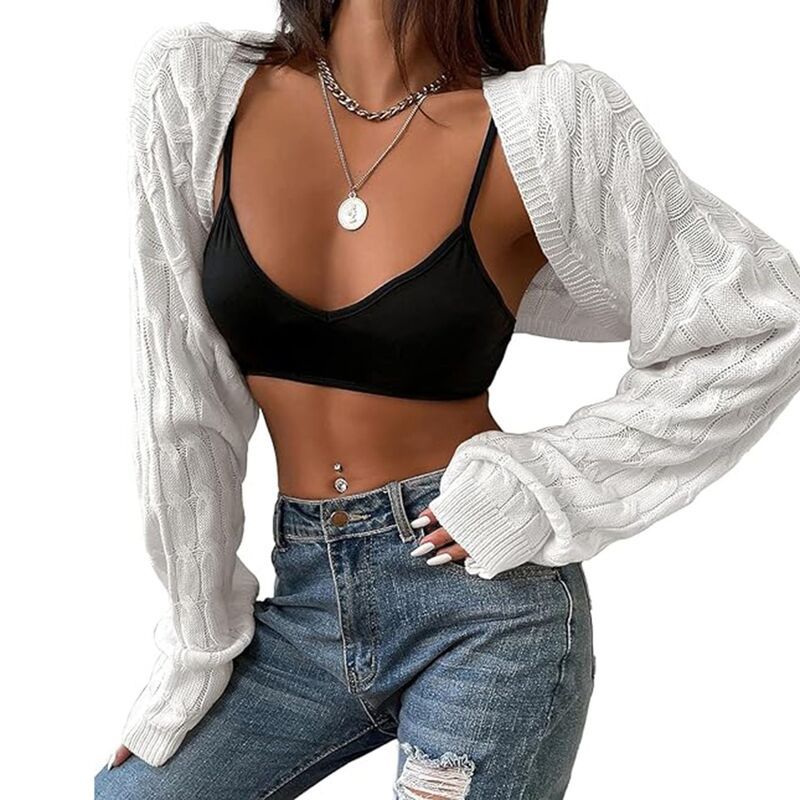 セオリア レディース アウター ニット・セーター カーディガン クロップド Seoria Womens Open Front Long Sleeve Sweater Solid Cropped Cas 9,360円