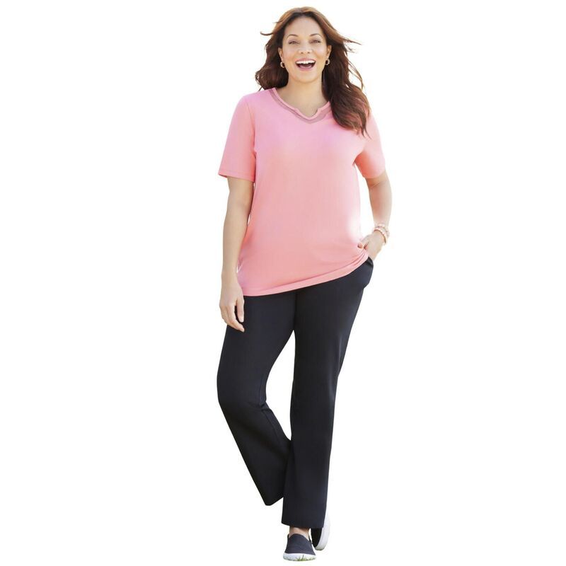キャサリンズ レディース ボトムス カジュアルパンツ プラスサイズ Catherines Womens Plusize Suprema Pant Black ブラック