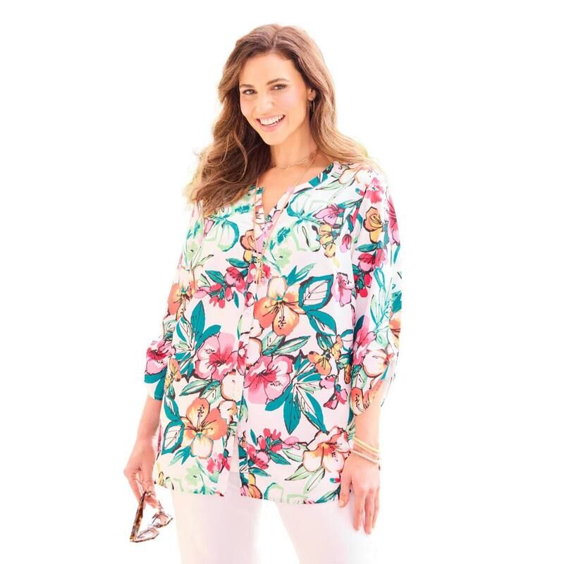 キャサリンズ レディース トップス シャツ ジョーゼット プラスサイズ プチ ブラウス Catherines Womens Plusize Petite Breezeway Georgette Blo 8,861円