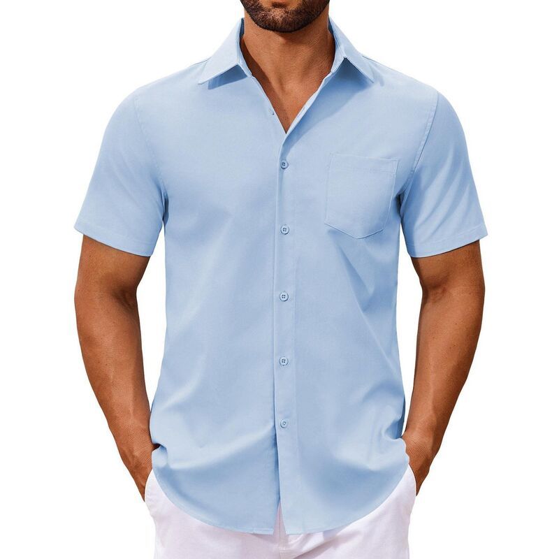 クーファンディ レディース トップス Tシャツ レギュラーフィット ボタンダウン COOFANDY Menshort Sleeve Dresshirts Regular Fit Dresshirt C