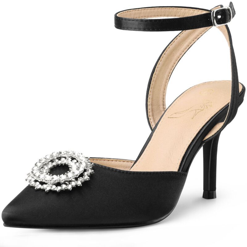 ブリスフルステップ レディース シューズ パンプス アンクル ヒール BLISSFUL STEP Rhinestones Ankle Strap Stiletto Heel Pumps for Wom 14,425円