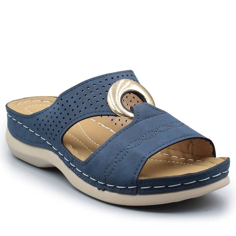 ヘンリーフェレーラ レディース シューズ サンダル Henry Ferrera Deja Vu WomenslipOn Ring Sandals Navy ネイビー