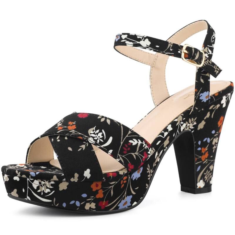 ブリスフルステップ レディース シューズ パンプス フラワー柄 プラットフォーム サンダル フラワー ヒール BLISSFUL STEPlatform Heel Slingback Floral He