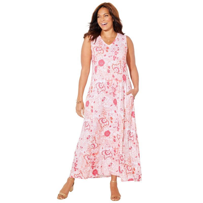 キャサリンズ レディース トップス ワンピース プラスサイズ マキシ Catherines Womens Plusize Morning To Midnight Maxi Dress With Poc 11,506円