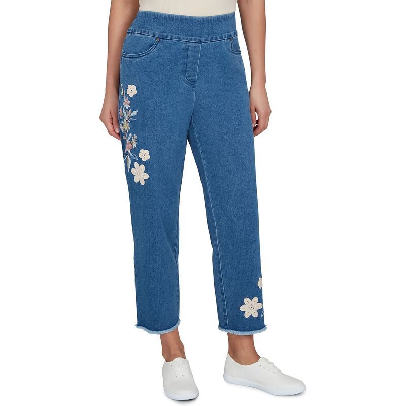 アルフレッド ダナー レディース ボトムス カジュアルパンツ フラワー柄 アンクル ジーンズ フラワー Womens Alfredunner Camden Market Floral Crochet