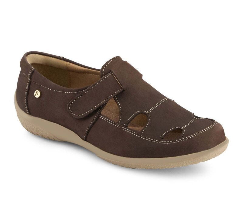 アンドレア レディース シューズ サンダル レザー Andrea Womens Comfort Leather Slip on shoes 37514 Brown ブラウン