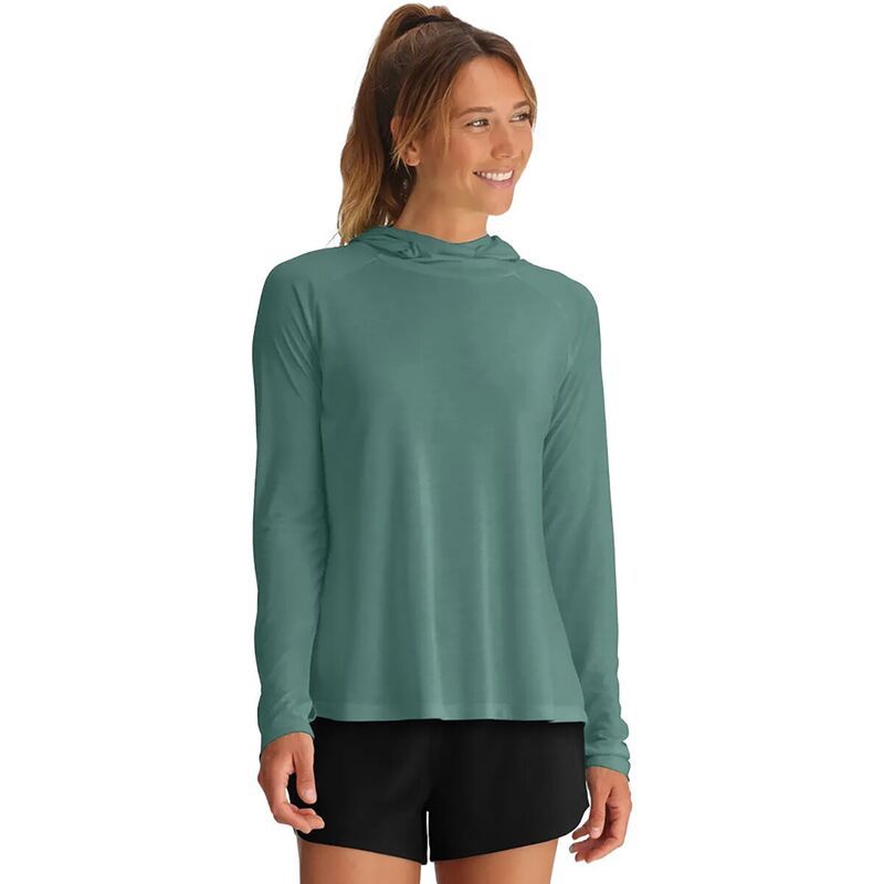 フリー フライ レディース トップス Tシャツ パーカー Free Fly Lightweight II Hoodie Womensea Pine