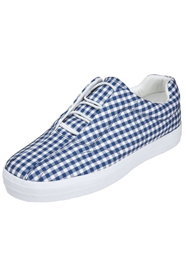 コンフォートビュー レディース シューズ スリッポン・ローファー スニーカー Comfortview The Bungee Slip On Sneaker Navy Gingham ネイビー 14,985円