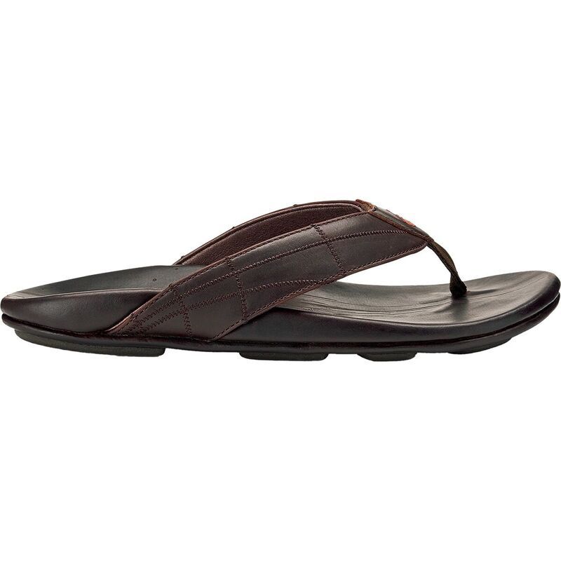 オルカイ メンズ シューズ サンダル Olukai Hokulea Kia Flip Flop Mens Dark WoodDark Wood