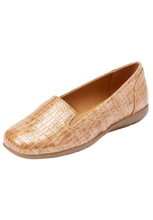 コンフォートビュー レディース シューズ パンプス Comfortview The Leisa Slip On Flat Women CAMEL キャメル