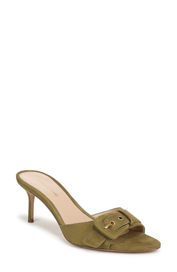 ヴェロニカ ベアード レディース シューズ ヒール サンダル Veronica Beard Tia Buckle Slide Sandal Women FENNEL GREEN SUEDE グリーン