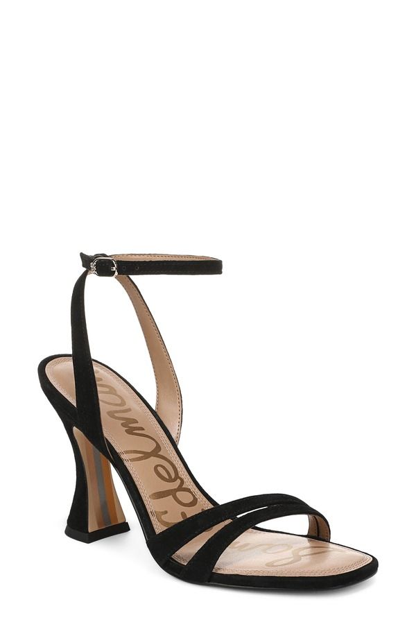 サムエデルマン レディース シューズ ヒール サンダル アンクル Sam Edelman Junie Ankle Strap Sandal Women BLACK SUEDE ブラック