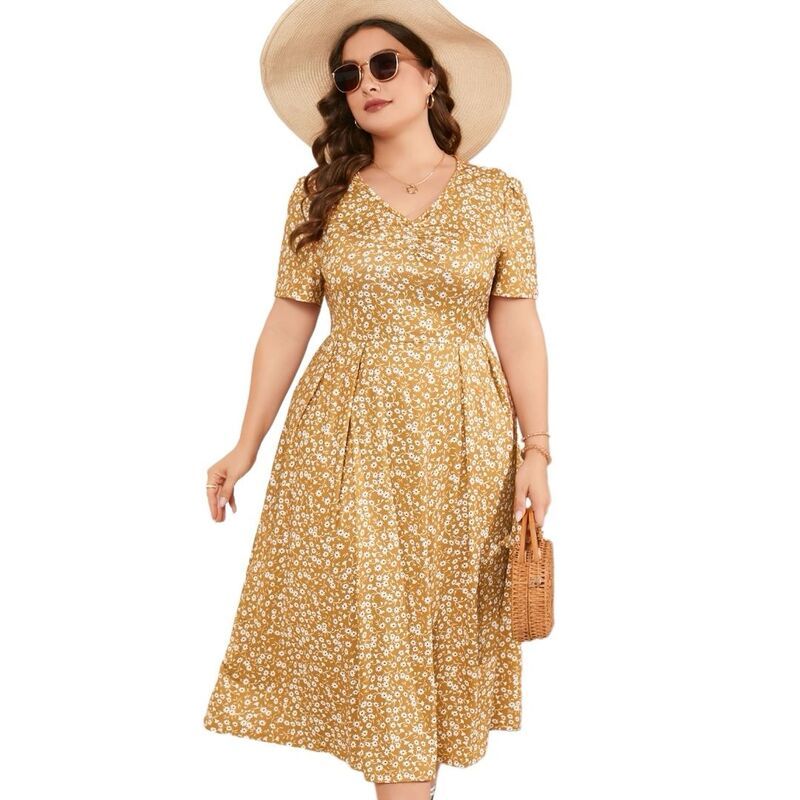 エリートスピリット レディース トップス ワンピース フラワー柄 プラスサイズ マキシ フラワー EliteSpirit Plusize Maxi Dress Womensummer Casual B 7,755円