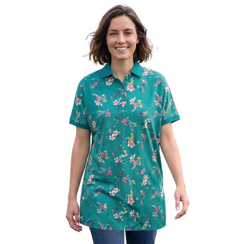 ウーマン ウィズイン レディース トップス Tシャツ ポロシャツ プラスサイズ プリント 半袖 Woman Within Plusize Perfect Printed ShortSleeve Pol 7,205円