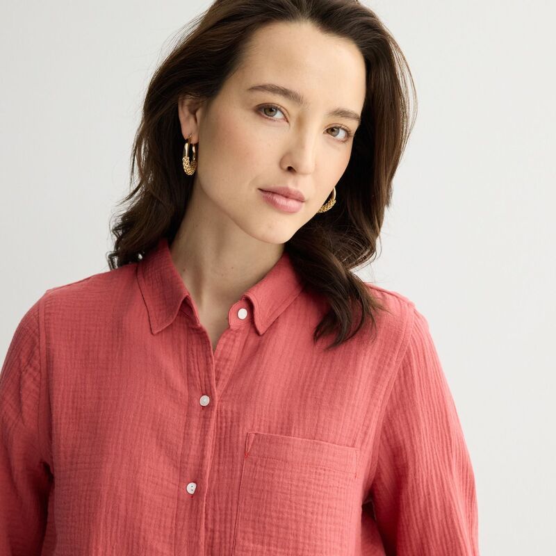 クロフト＆バロー レディース トップス シャツ ボタンダウン Womens Croft Barrow Double Cloth Button Down Shirt Kade Green グリーン