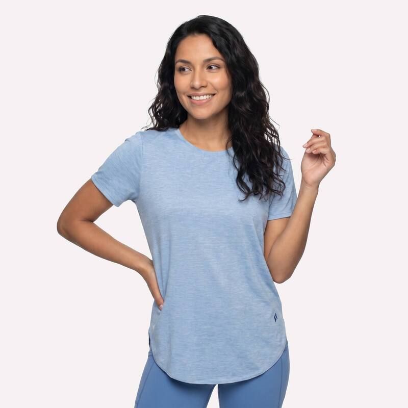スケッチャーズ レディース トップス Tシャツ Womenskechers GODRI SWIFTunic Tee Blue Dawn Heather ヘザー 9,086円