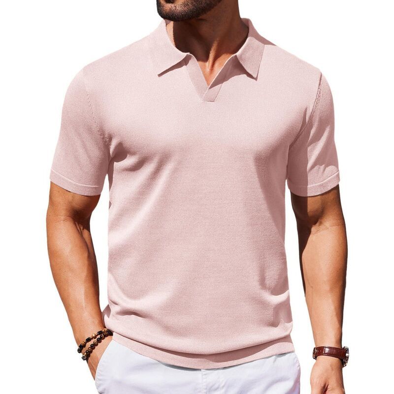 クーファンディ メンズ アウター ニット・セーター Vネック ポロシャツ COOFANDY Mens Knit Polo Shirts V Neck Short Sleeve Stretch Polo 9,475円