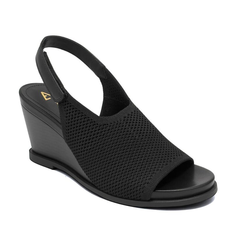 エアロソールズ レディース シューズ サンダル Aerosoles Dell Womens Wedge Slingback Sandals Blacknitexture ブラック