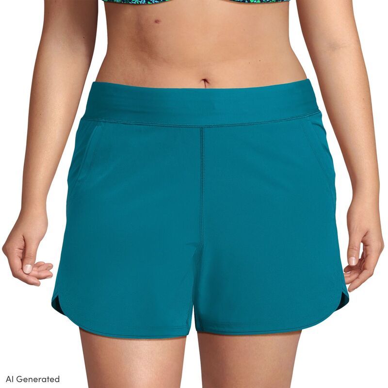 ランズエンド レディース 水着 ボトムスのみ プラスサイズ ショートパンツ Plusize Lands End 5 Quick Dry Swim Shorts With Panty Paradise 8,736円